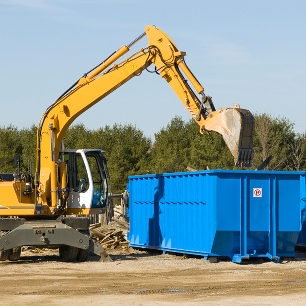 what size residential dumpster rentals are available in London Mills